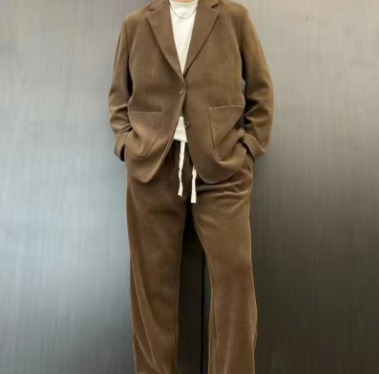 Trends Costumes 2 Piece Outfit Set Male Solid Color Full Men's Suits and Blazers Youth Pants Spring Autumn Korean Luxury Casual